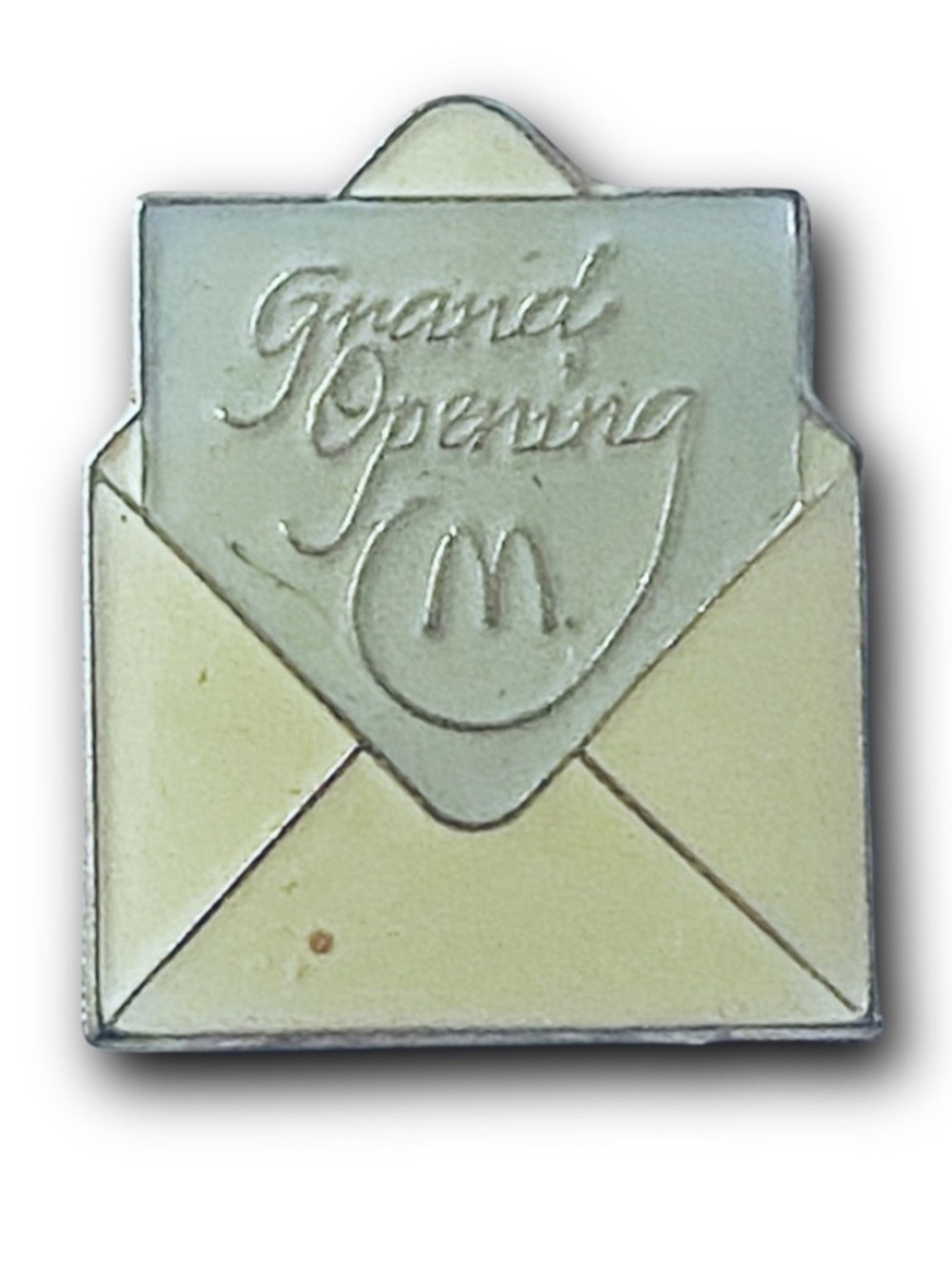 McDonald’s Pin Grand Opening Invitation 1970s Mailing Letter Envelope Lapel Pin